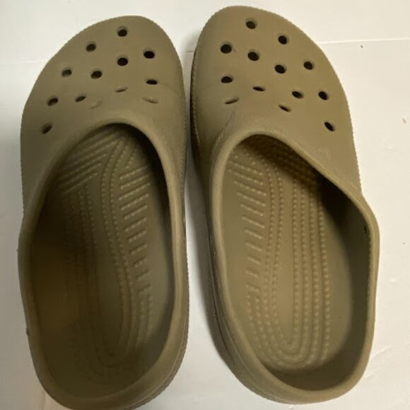 Crocs Classic Khaki Slides Clog Size Women's 8-9 Men's 6-7 - Picture 7 of 9